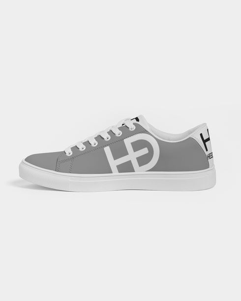 HEED NYC Women's Classic Champagne Gray Vegan Leather Sneakers