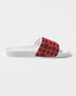 HEED NYC New Signature Coral & Black White Bottom Women's Slide Sandal