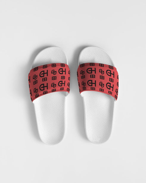 HEED NYC New Signature Coral & Black White Bottom Women's Slide Sandal