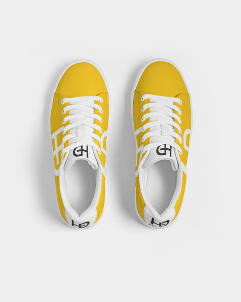 HEED NYC Women's Cab Yellow Vegan Leather Sneaker