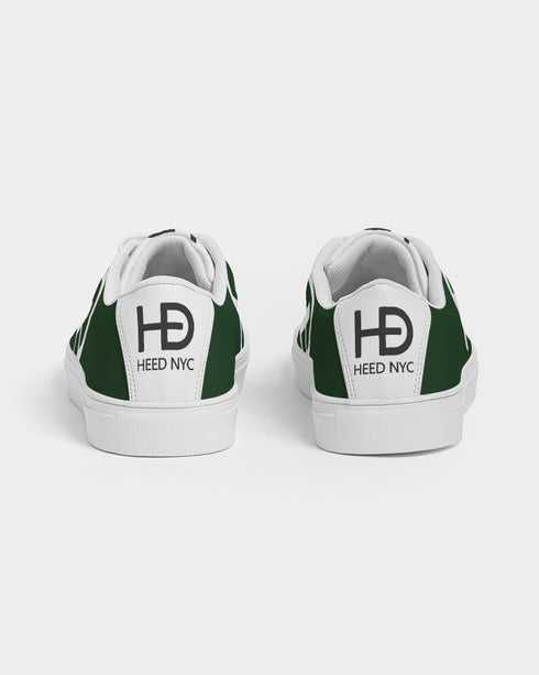 HEED NYC Women's Classic Forest Green Vegan Leather Sneaker
