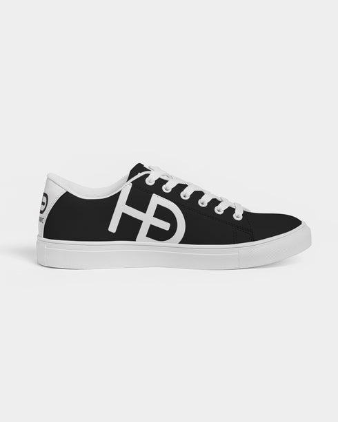 HEED NYC Women's Classic Black & White Vegan Leather Sneakers