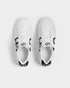 HEED NYC Women's Classic White with Black Heel Vegan Leather Sneaker