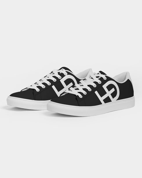 HEED NYC Women's Classic Black & White Vegan Leather Sneakers