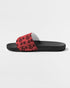 HEED NYC Monogram Coral & Black Women's Slide Sandal