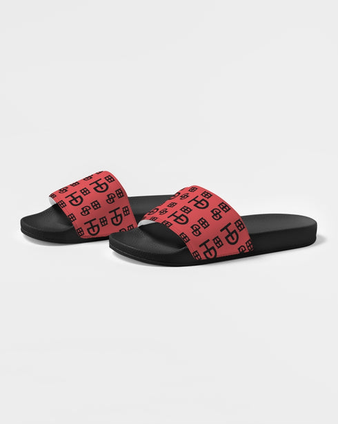 HEED NYC Monogram Coral & Black Women's Slide Sandal