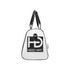 HEED NYC Classic White & Black Large Monogram Mini Duffle Bag