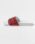 HEED NYC New Signature Coral & Black White Bottom Women's Slide Sandal