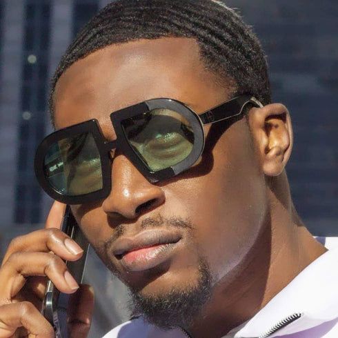 HEED NYC Luxury Black Frame "Green Tint" Eyewear