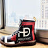 HEED NYC Red, White and Black High Grade Vegan Leather Martin Boot