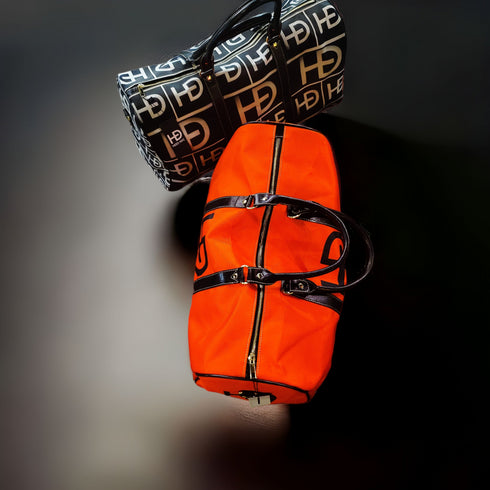 HEED NYC Classic Red & Black Large Duffle Bag