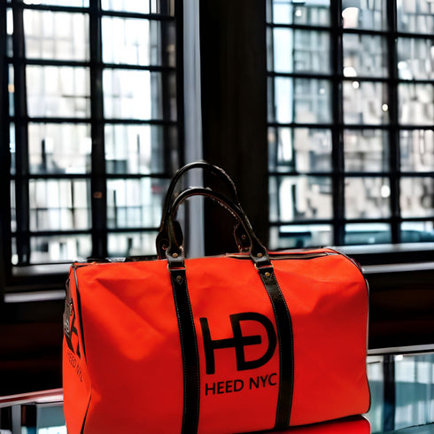 HEED NYC Classic Red & Black Large Duffle Bag